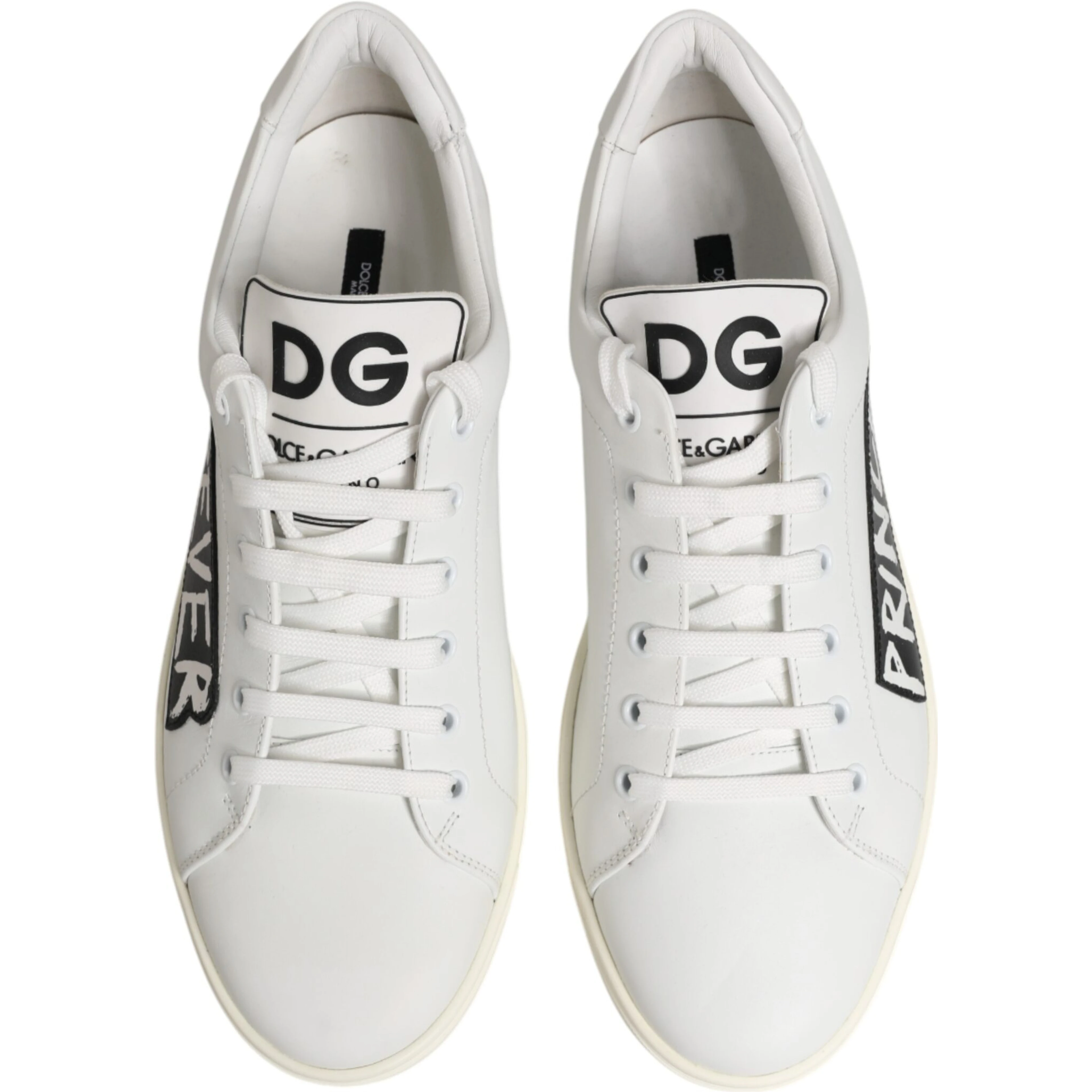 White Prince Leather Low Top Men Sneakers Shoes