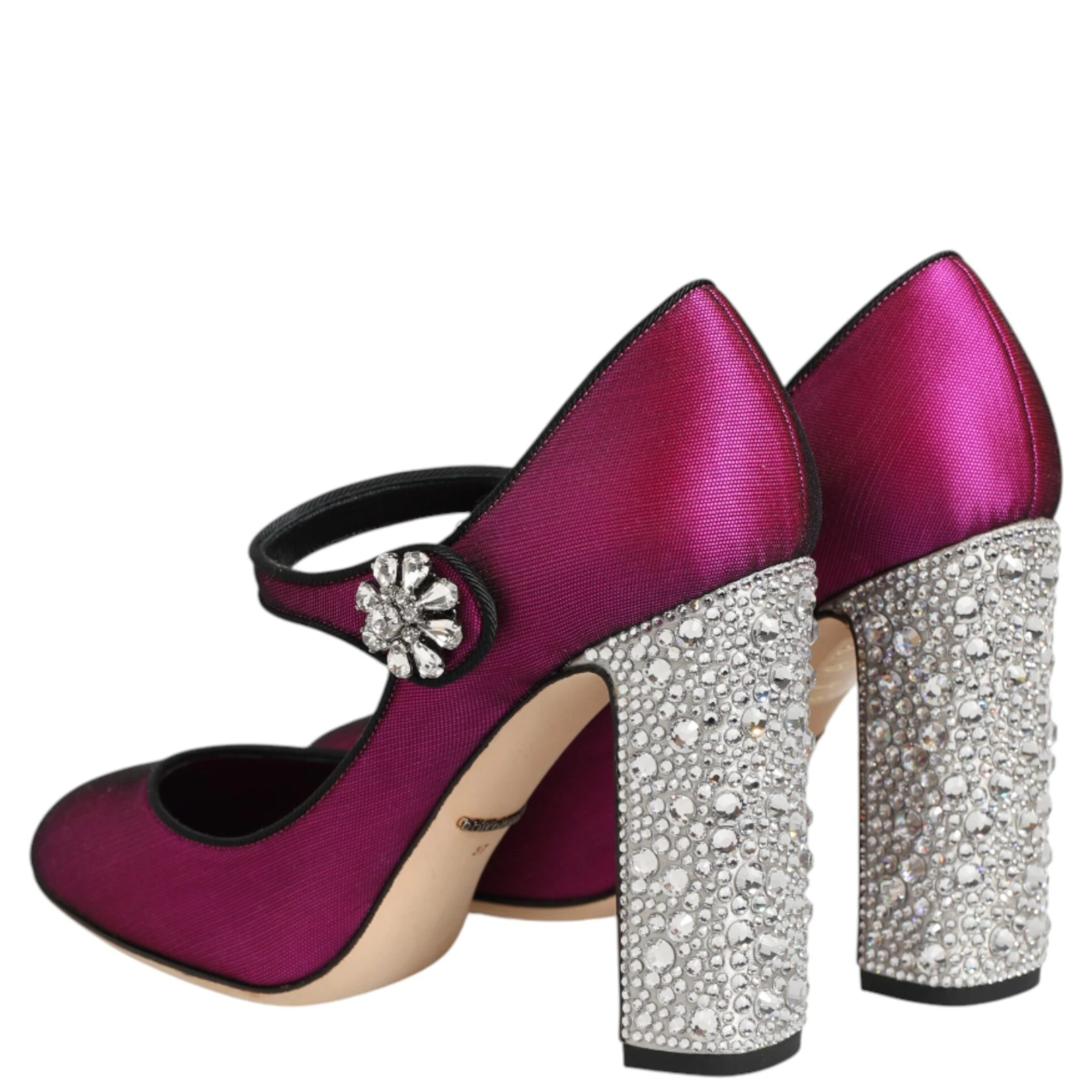 Pink Strass Mary Janes Heels Pumps Shoes