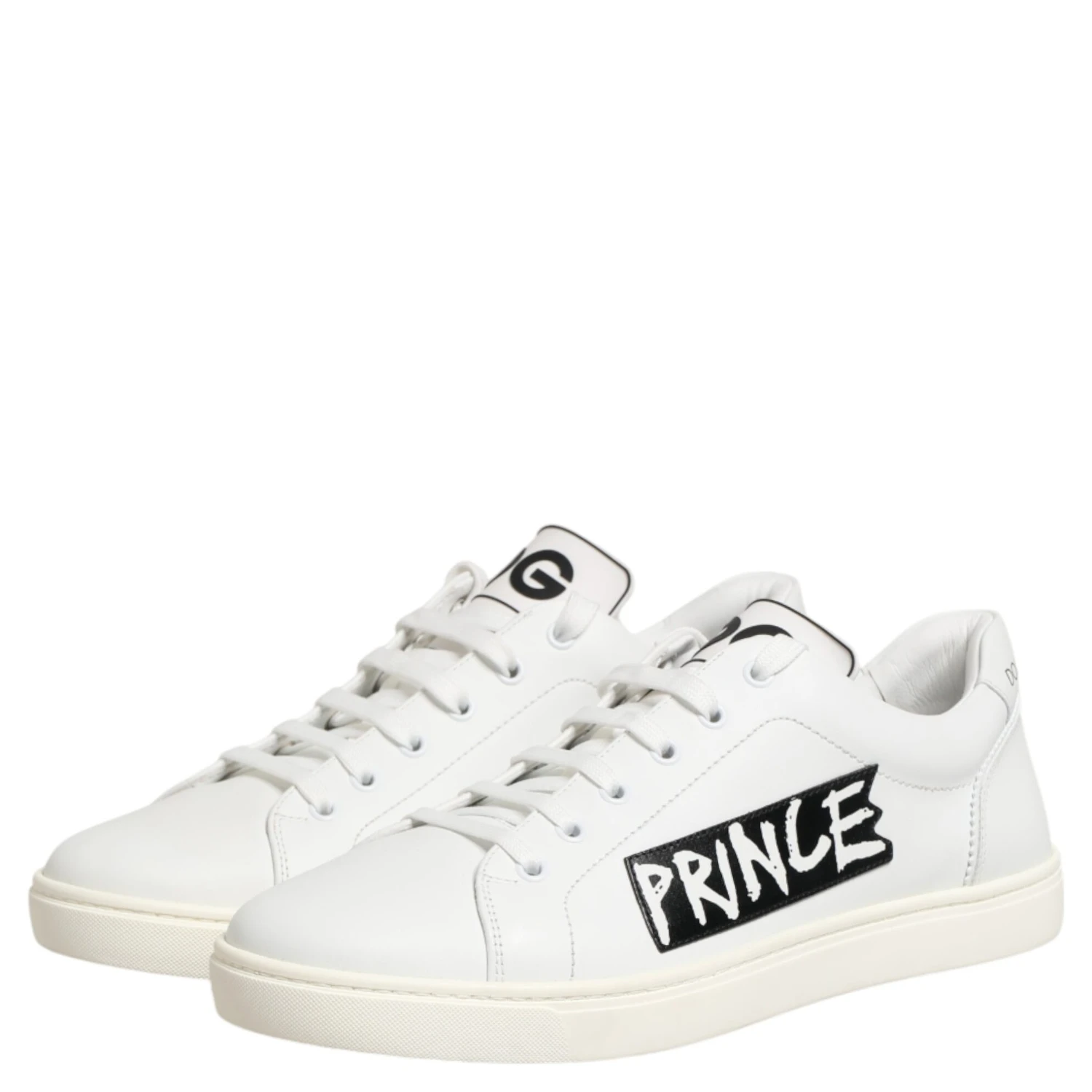 White Prince Leather Low Top Men Sneakers Shoes
