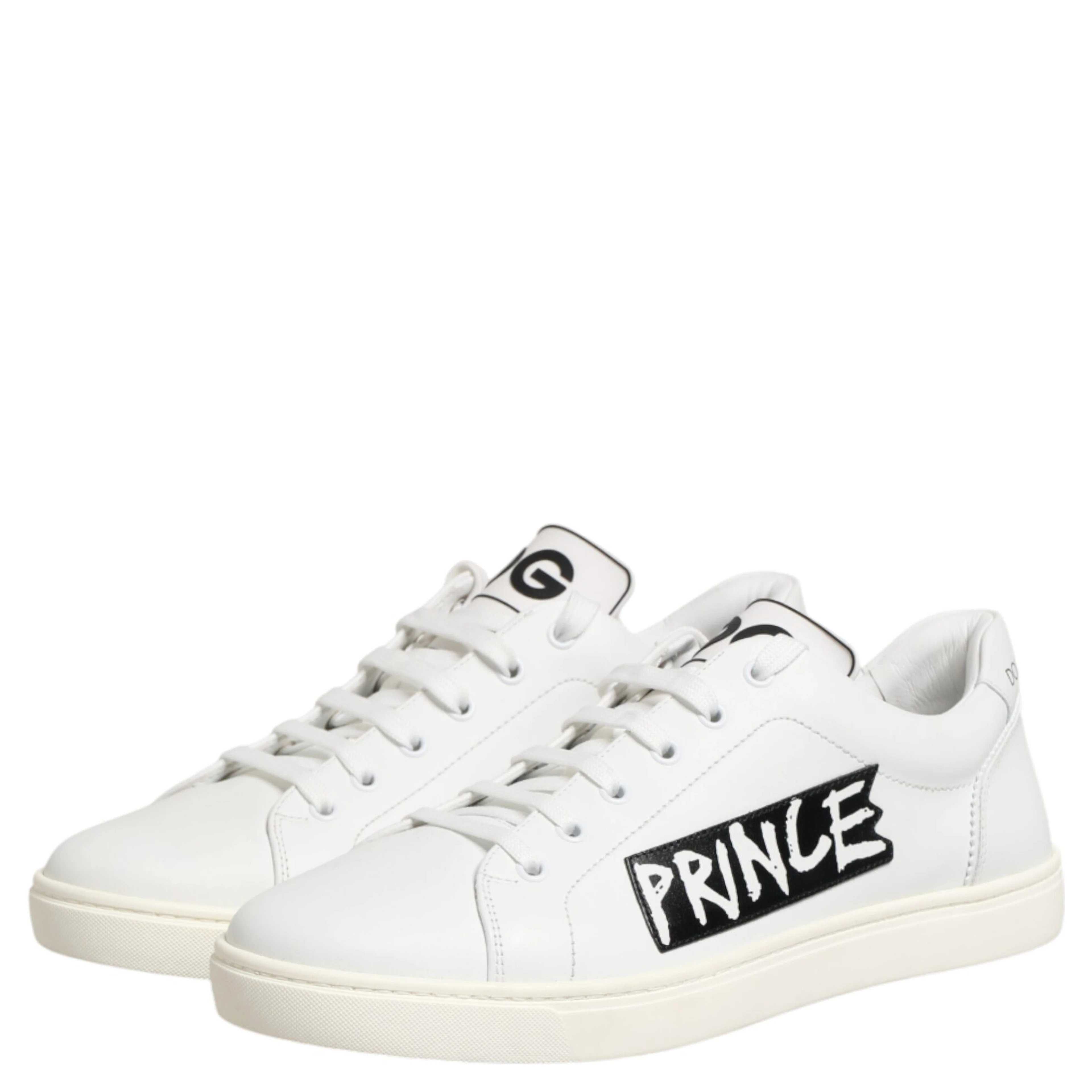 White Prince Leather Low Top Men Sneakers Shoes