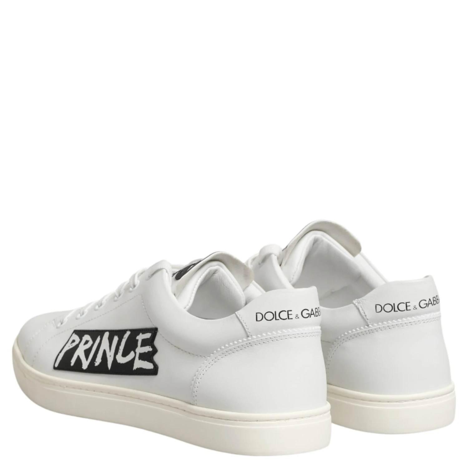 White Prince Leather Low Top Men Sneakers Shoes