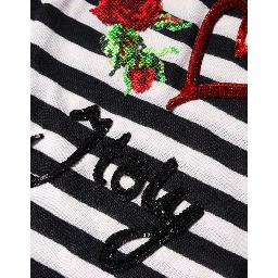 Black White Cashmere Silk Sleeveless Top