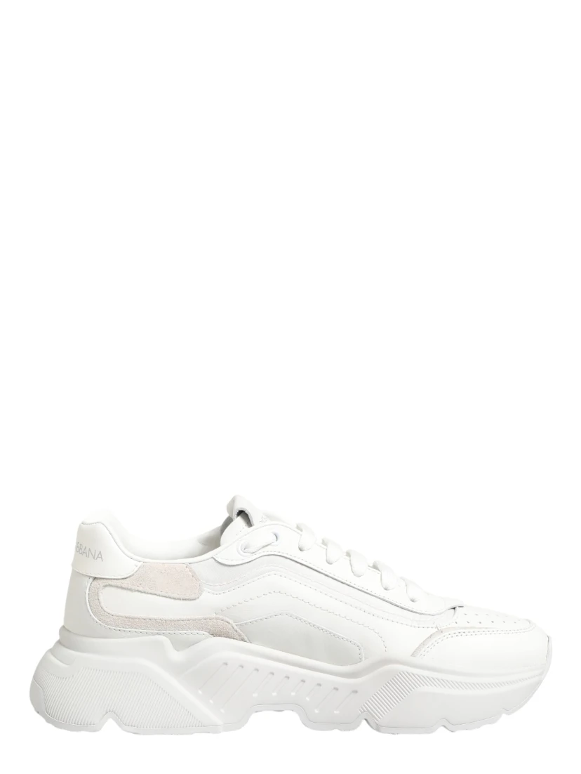 White Leather Daymaster Low Top Sneakers Shoes
