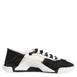 White Black Leather NS1 Sneaker  Shoes