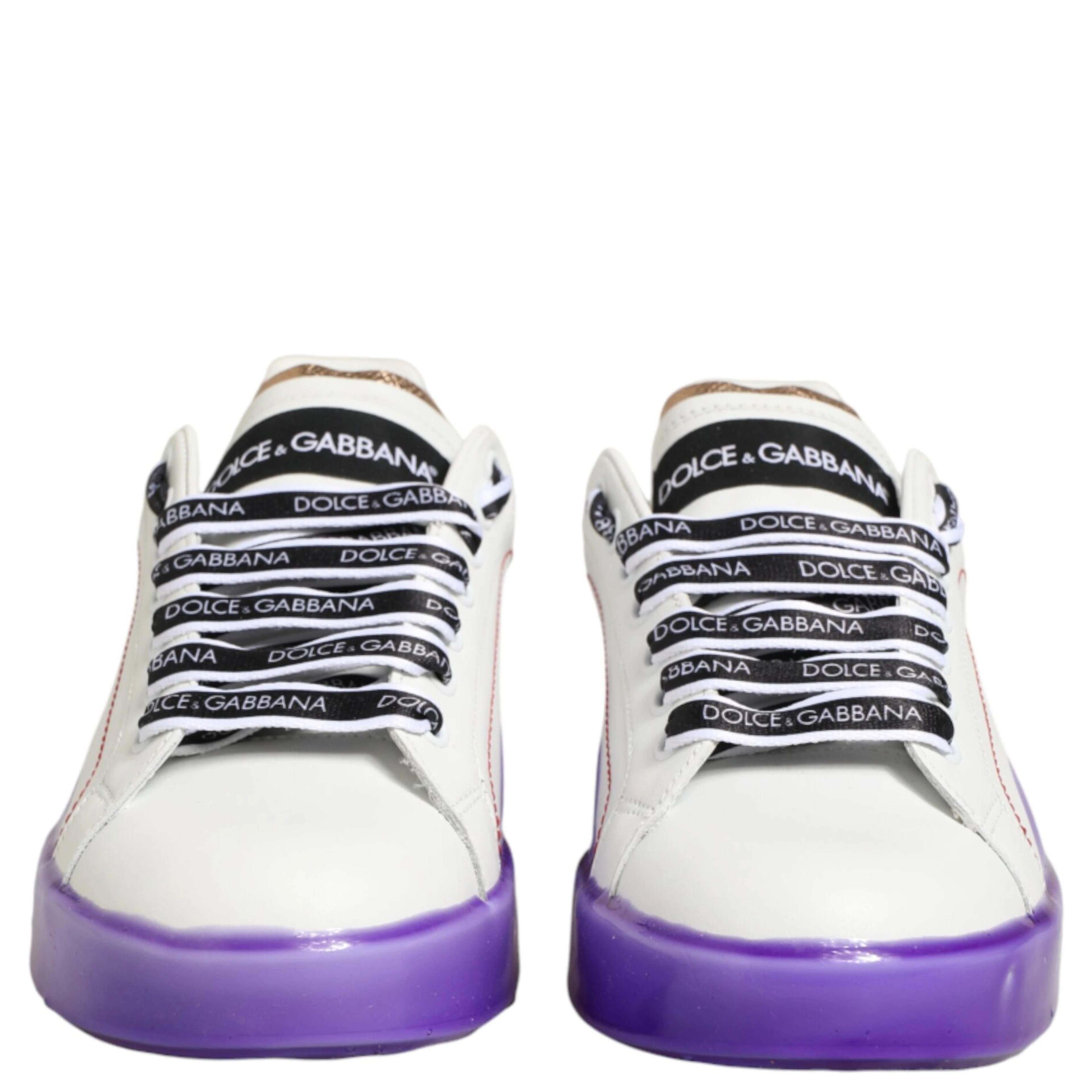 White Purple Leather Low Top Sneaker Shoes
