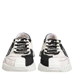 White Black Leather NS1 Sneaker  Shoes