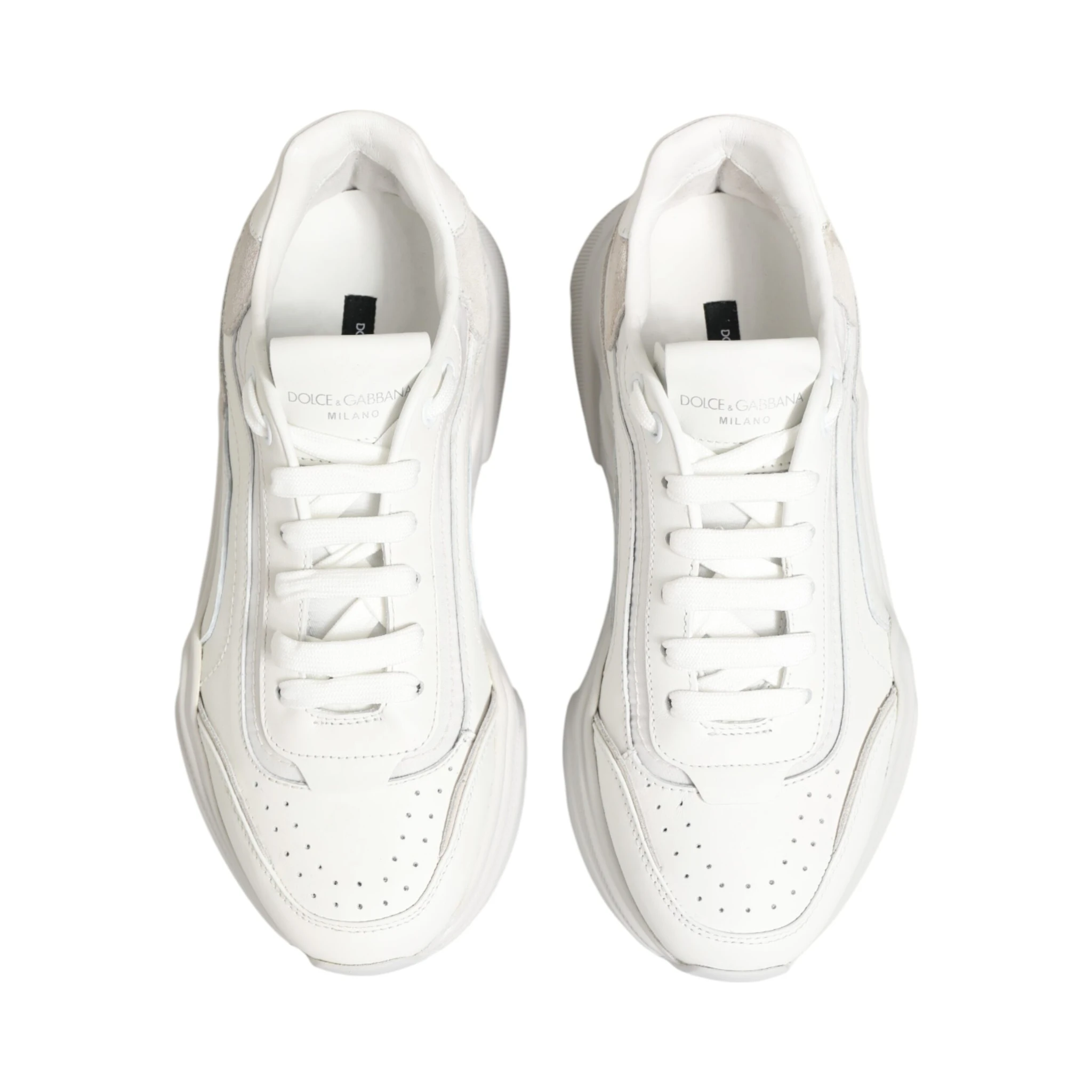 White Leather Daymaster Low Top Sneakers Shoes