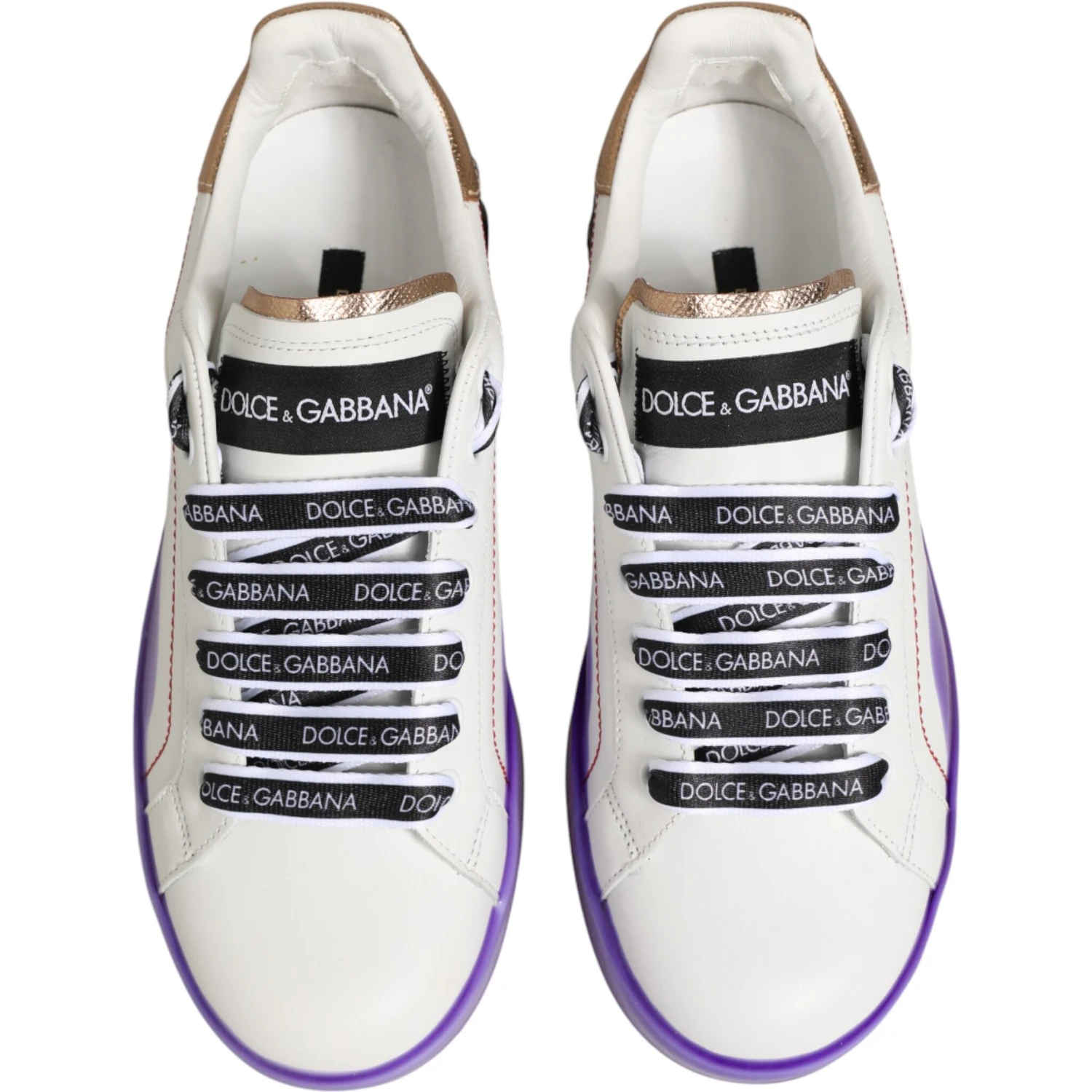White Purple Leather Low Top Sneaker Shoes