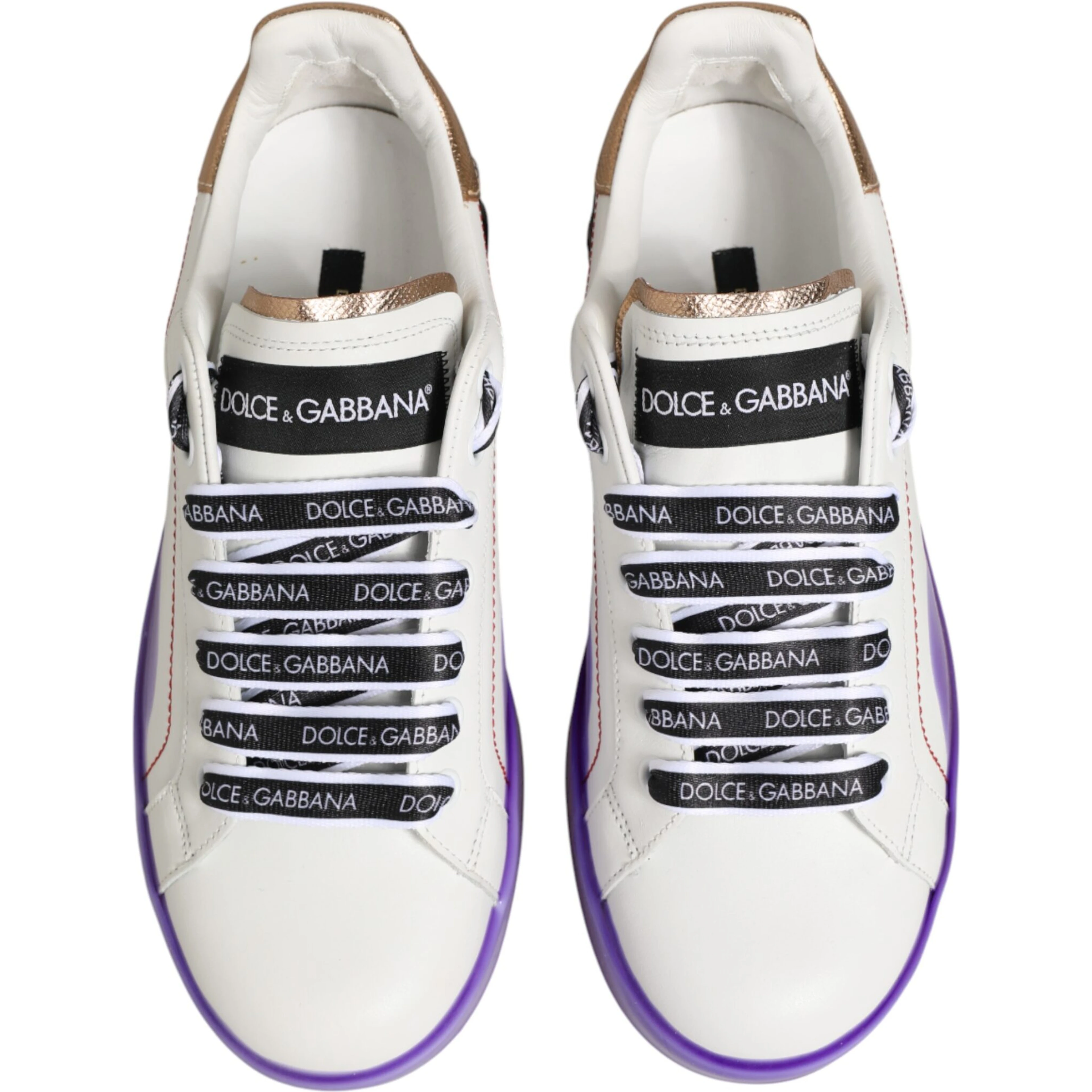 White Purple Leather Low Top Sneaker Shoes