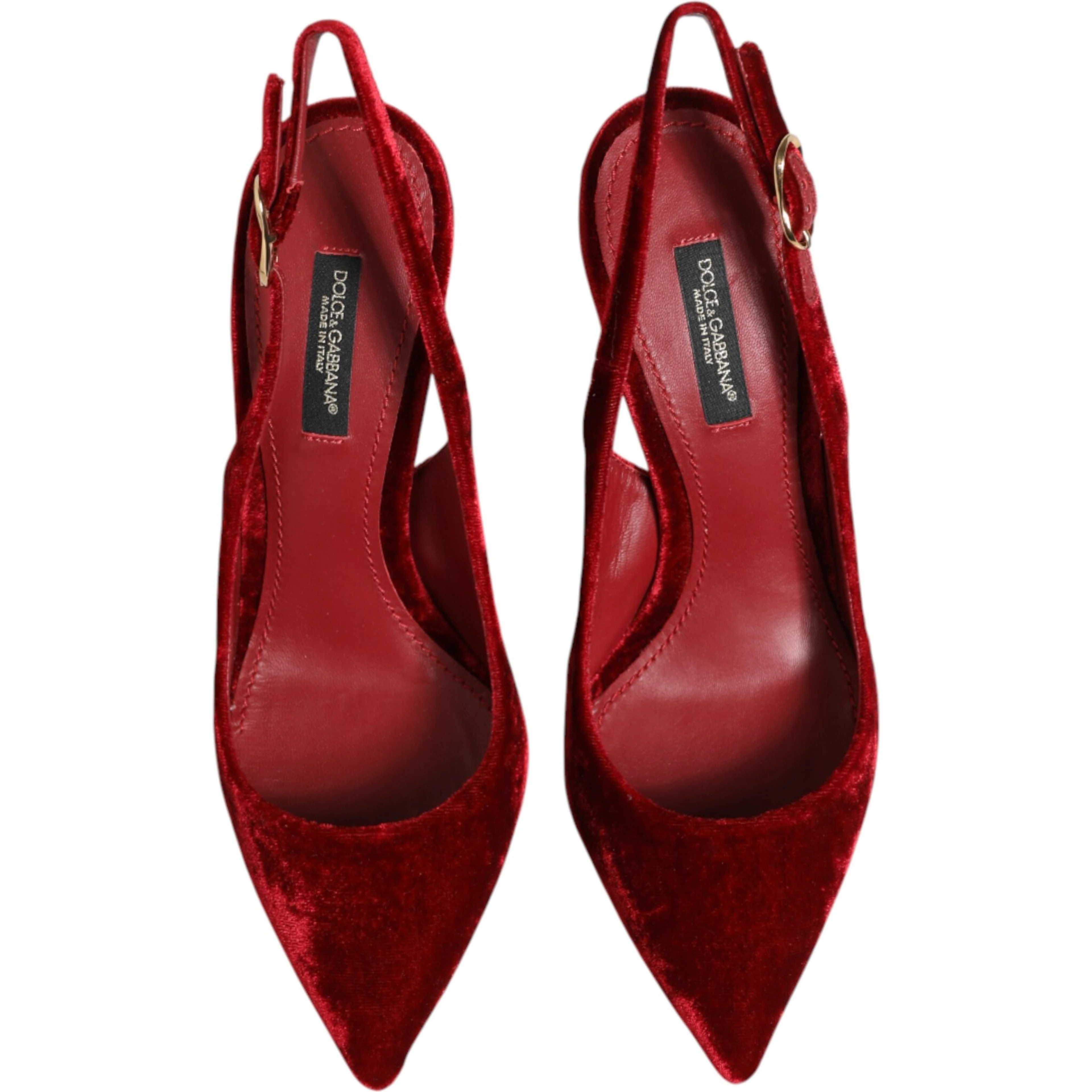Red Suede High Heels Slingbacks Sandals Shoes