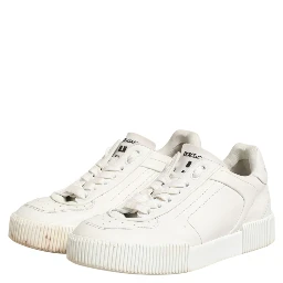 White Leather MIAMI Low Top Sneakers Shoes