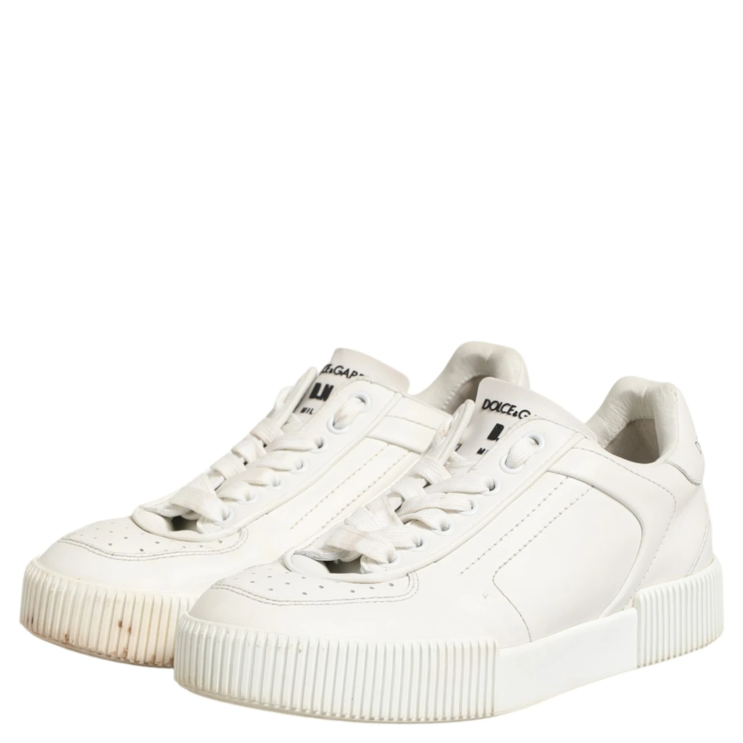 White Leather MIAMI Low Top Sneakers Shoes
