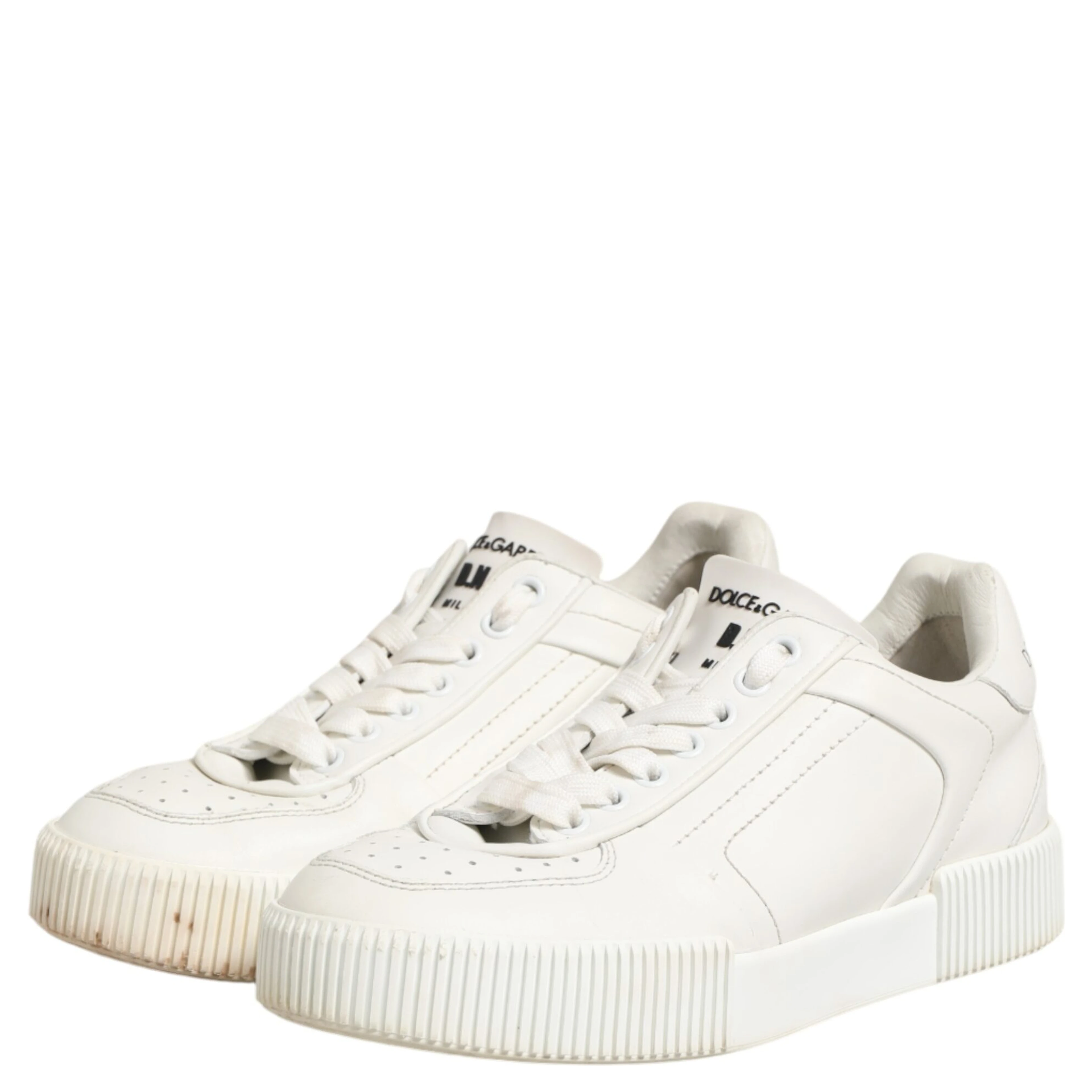 White Leather MIAMI Low Top Sneakers Shoes