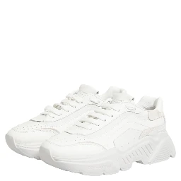 White Leather Daymaster Low Top Sneakers Shoes