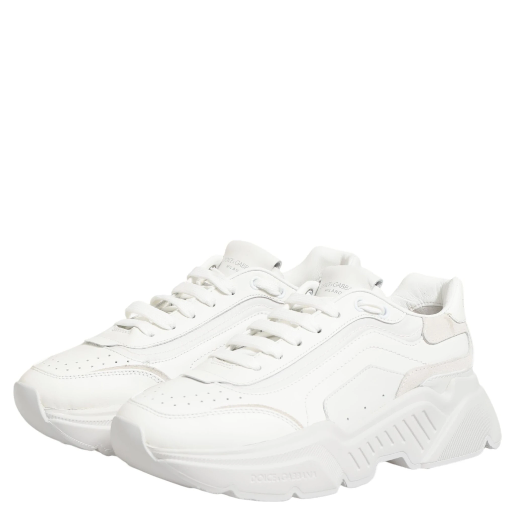 White Leather Daymaster Low Top Sneakers Shoes