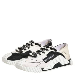 White Black Leather NS1 Sneaker  Shoes