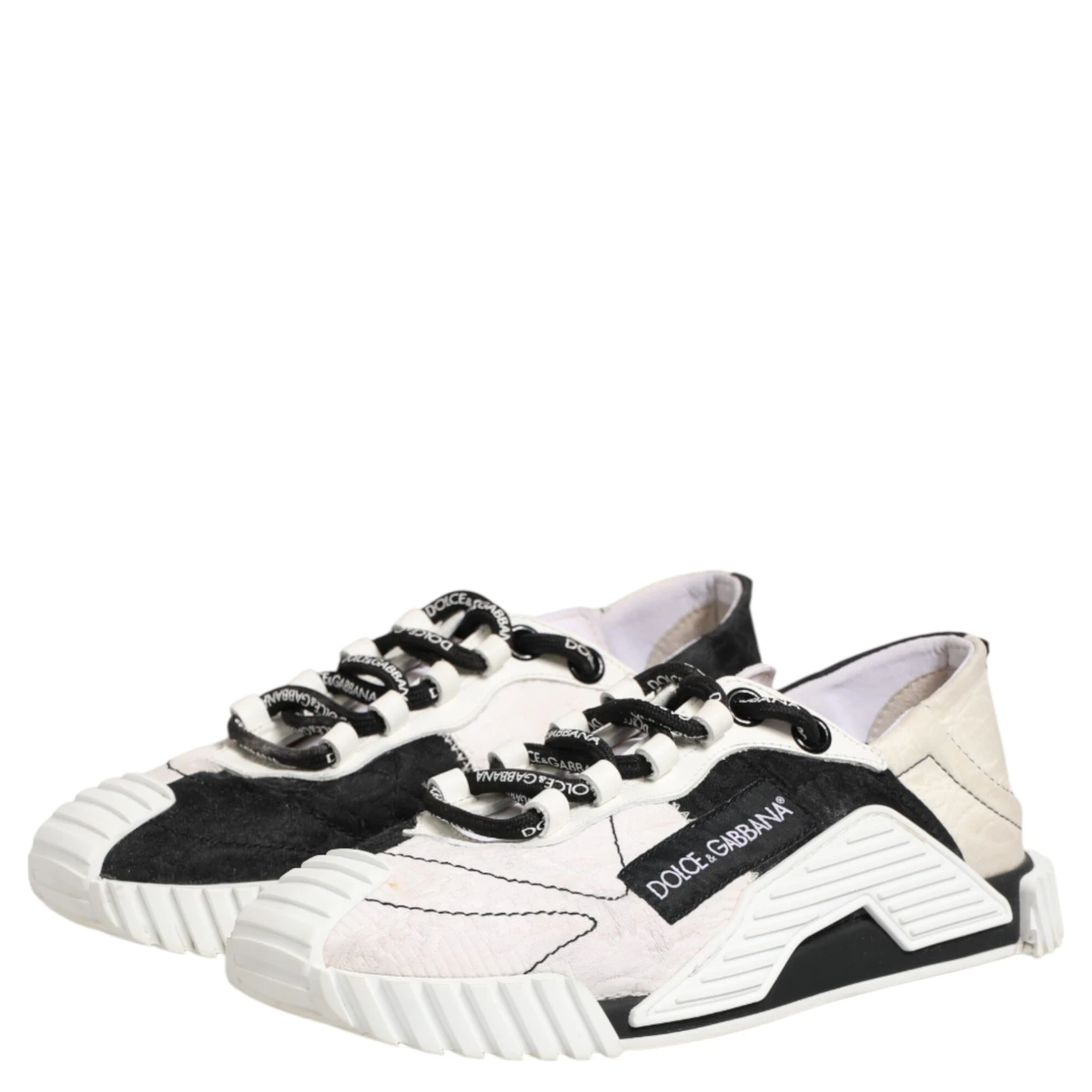White Black Leather NS1 Sneaker  Shoes
