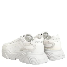 White Leather Daymaster Low Top Sneakers Shoes