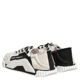 White Black Leather NS1 Sneaker  Shoes