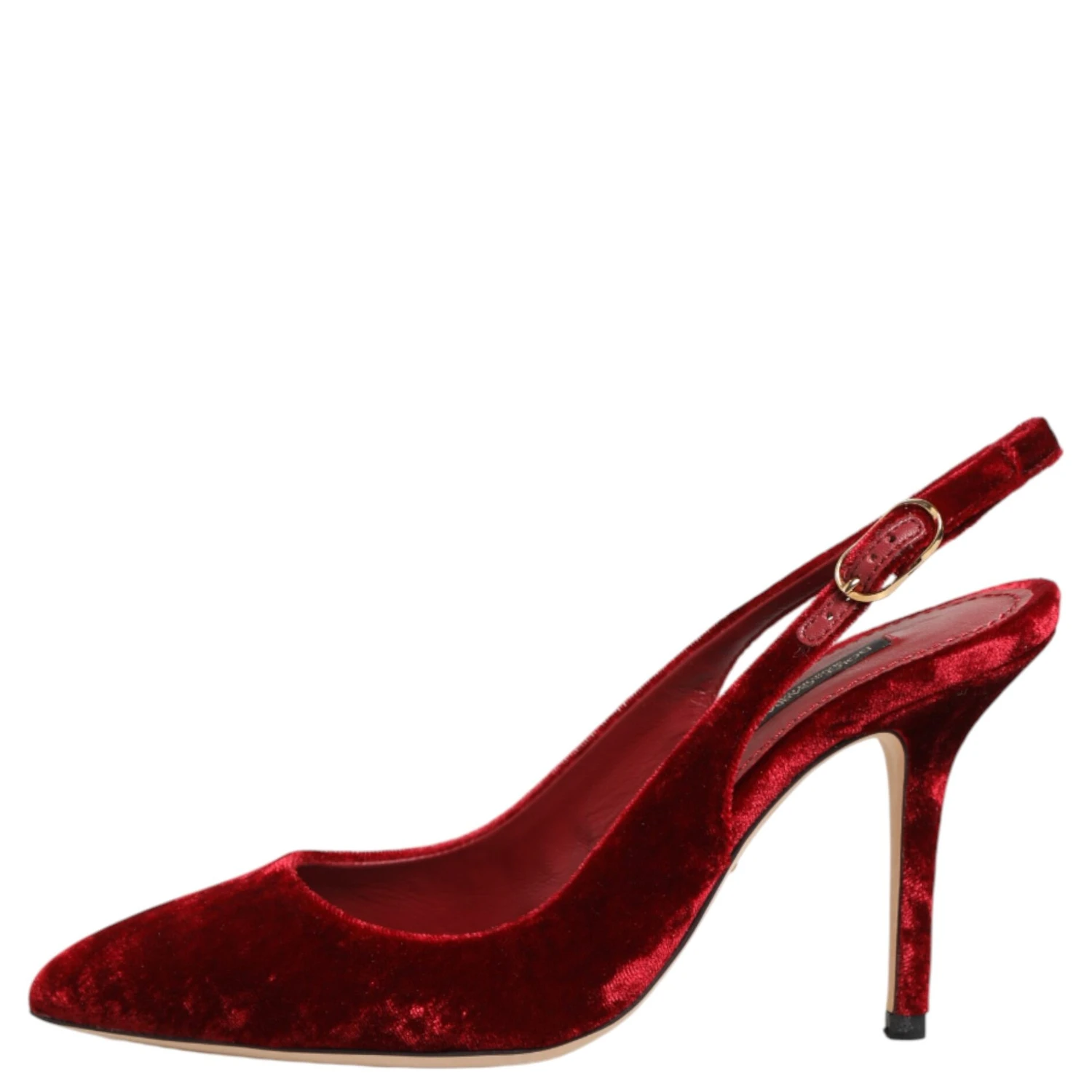 Red Suede High Heels Slingbacks Sandals Shoes