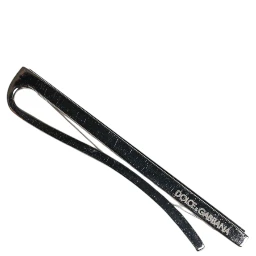 Silver Tone Brass Logo Branded Men Accessory Tie Clip Bar