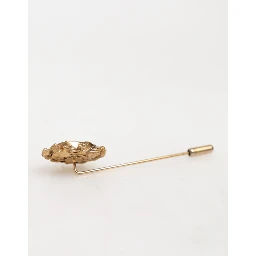 Gold Tone Green Stone Antique Men Accessory Brooch Pin