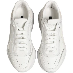 White Leather Daymaster Low Top Sneakers Shoes