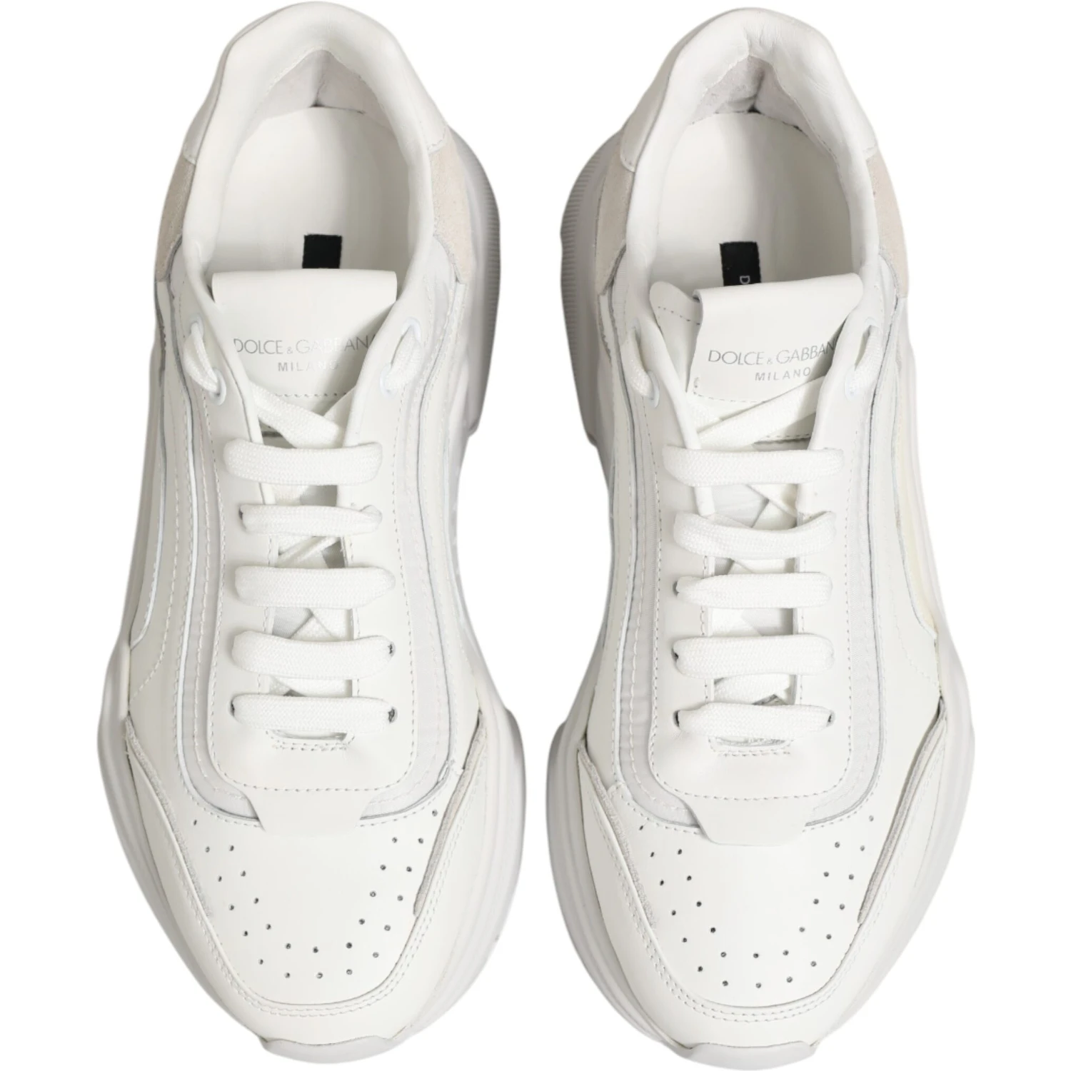 White Leather Daymaster Low Top Sneakers Shoes