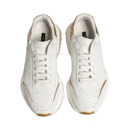 White Gold Daymaster Low Top Sneakers Shoes