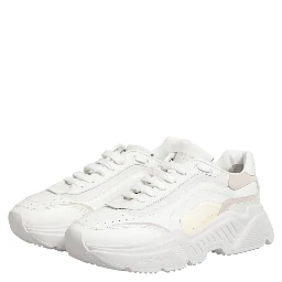 White Leather Daymaster Low Top Sneakers Shoes