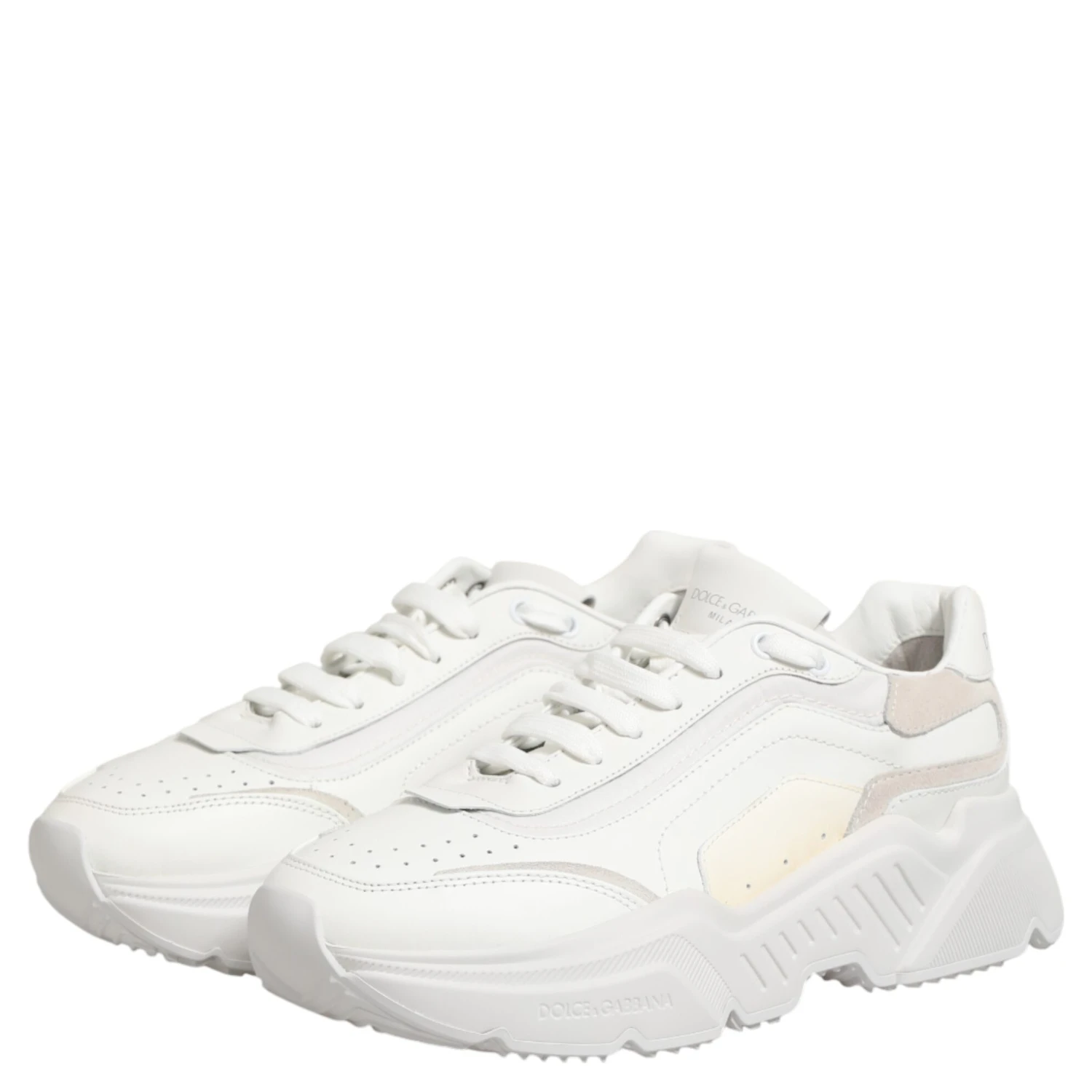 White Leather Daymaster Low Top Sneakers Shoes