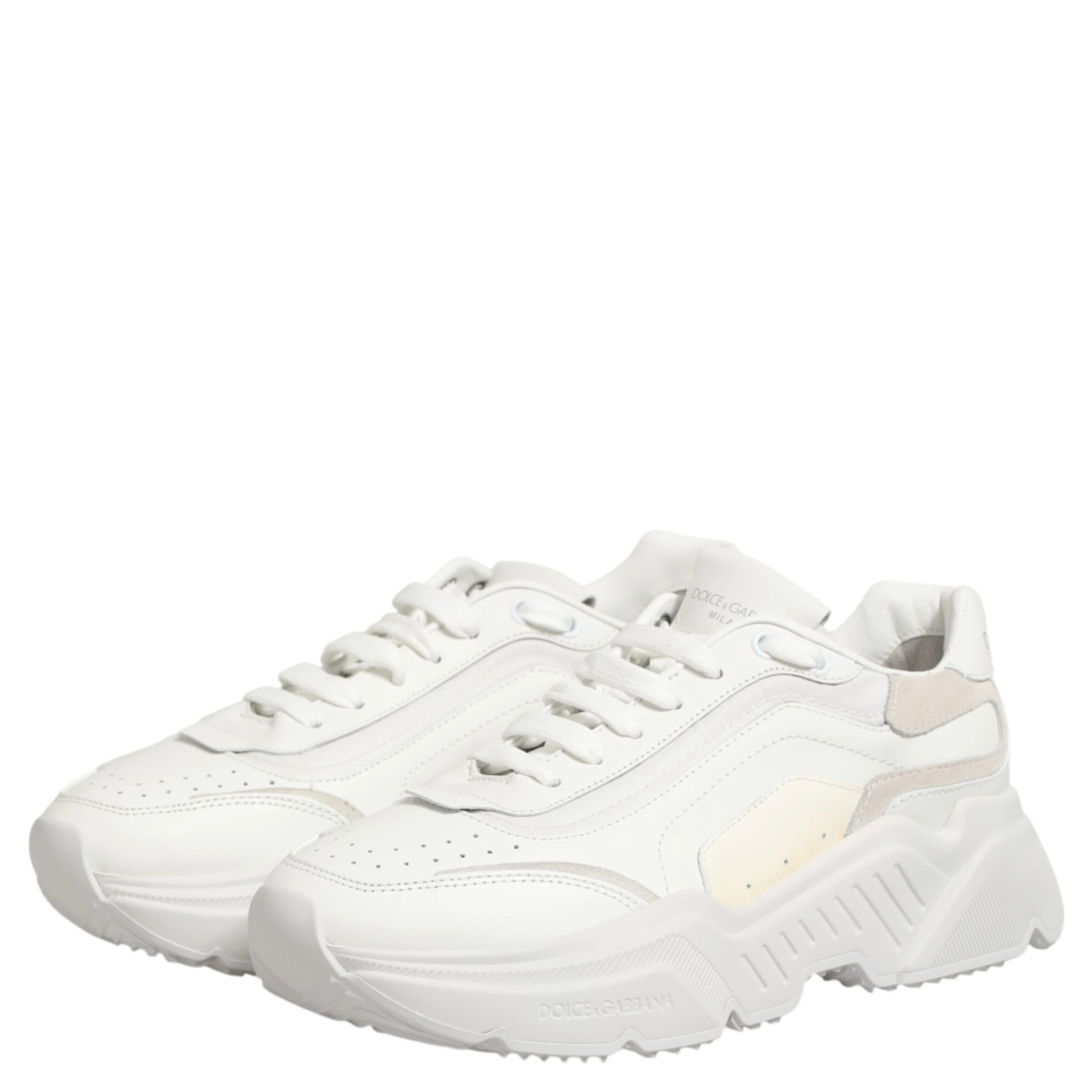 White Leather Daymaster Low Top Sneakers Shoes