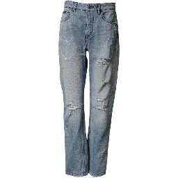 LightBlue Ripped Washed BOYFRIEND Denim Jeans