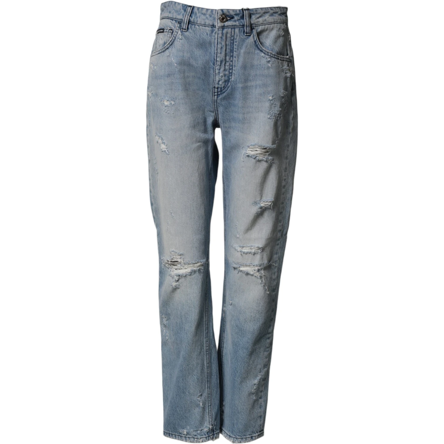 LightBlue Ripped Washed BOYFRIEND Denim Jeans