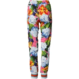 Multicolor Floral Mid Waist Jogger Pants