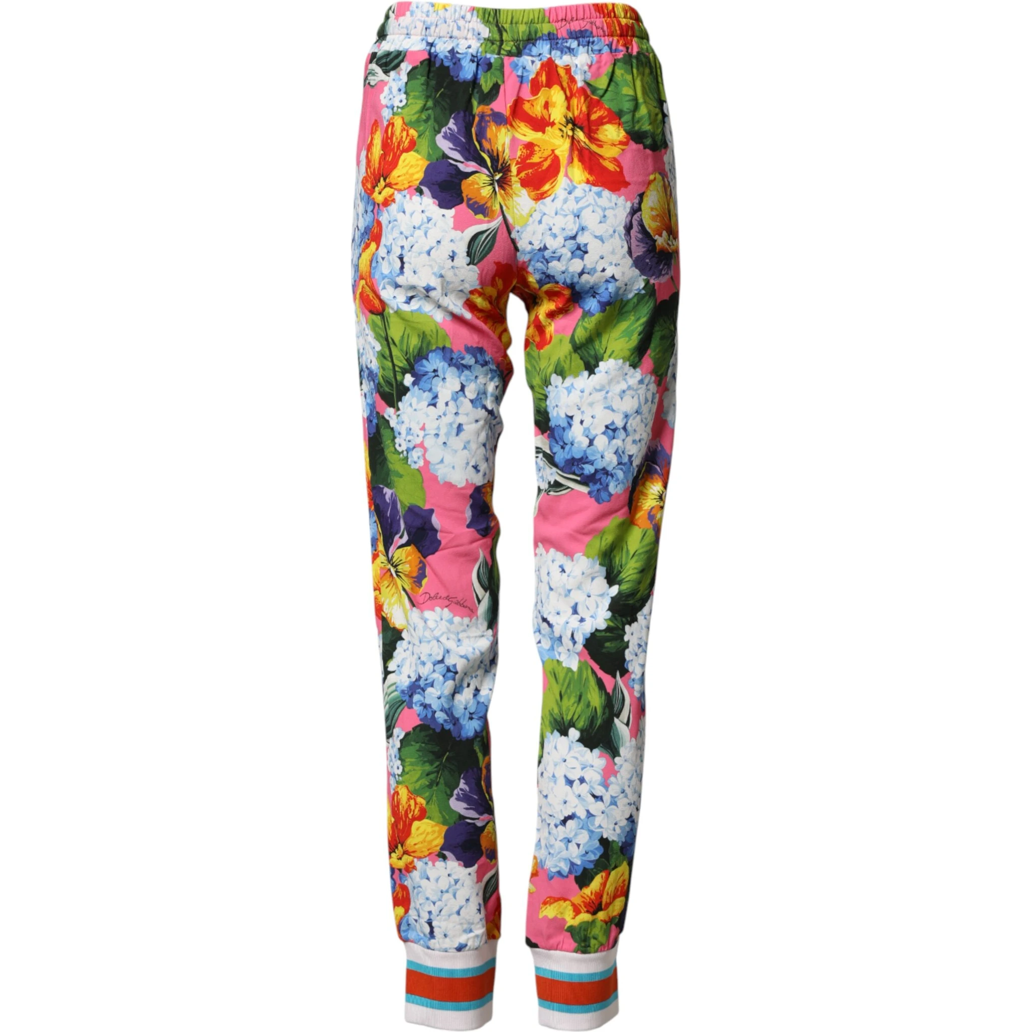 Multicolor Floral Mid Waist Jogger Pants