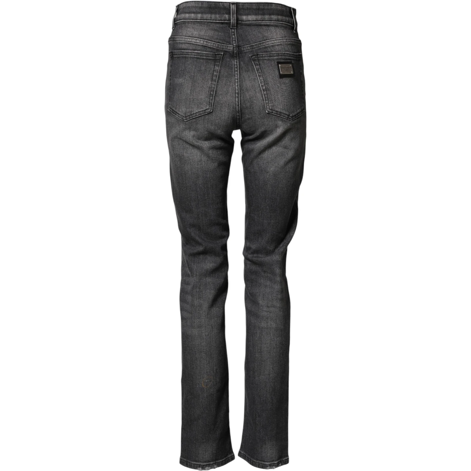 Gray High Waist Cotton Skinny Denim Jeans