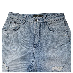 LightBlue Ripped Washed BOYFRIEND Denim Jeans