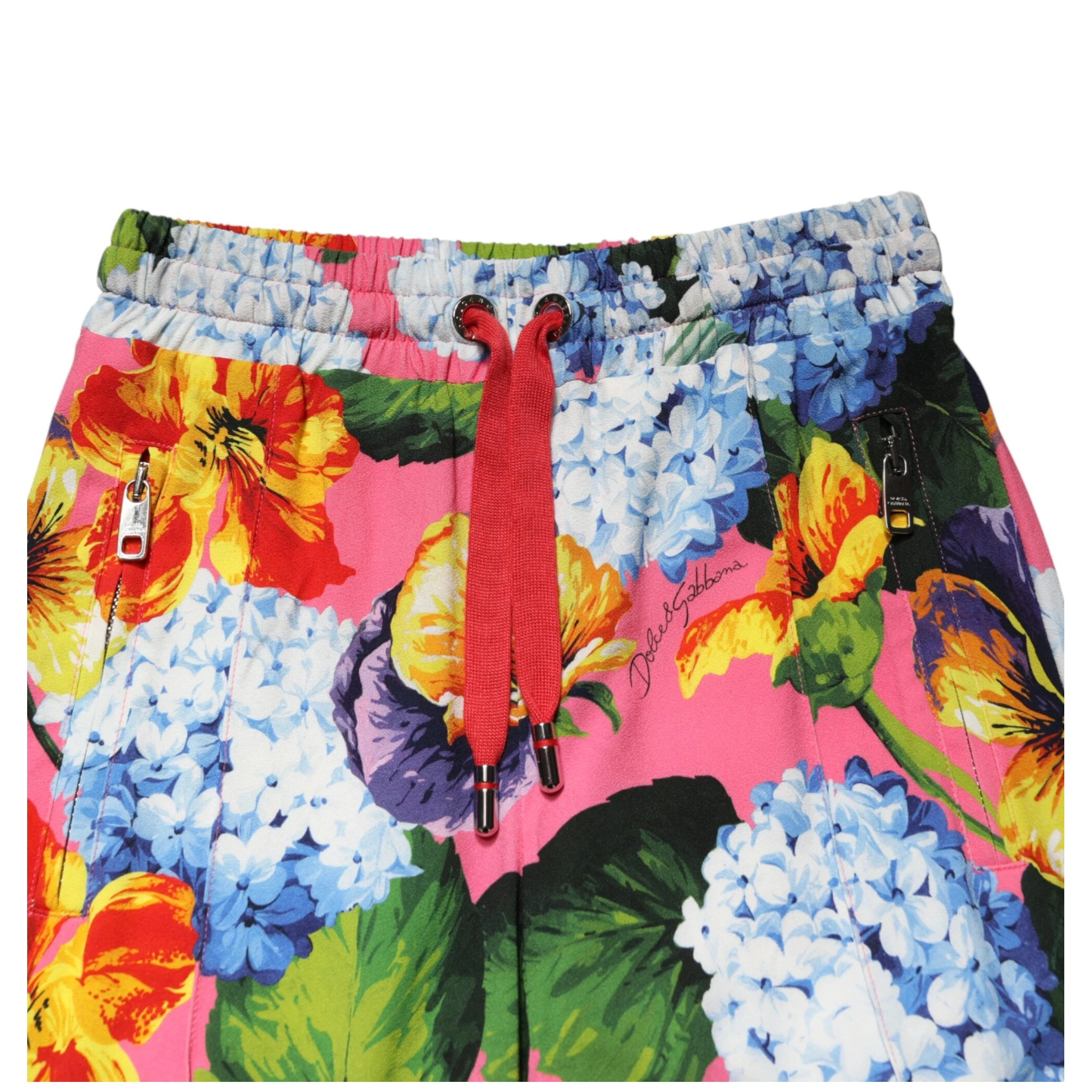 Multicolor Floral Mid Waist Jogger Pants
