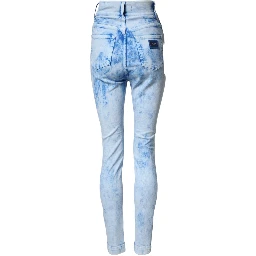 Light Blue High Waist Skinny Denim Jeans