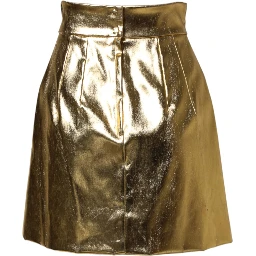 Gold Acetate Crystal High Waist Mini Skirt