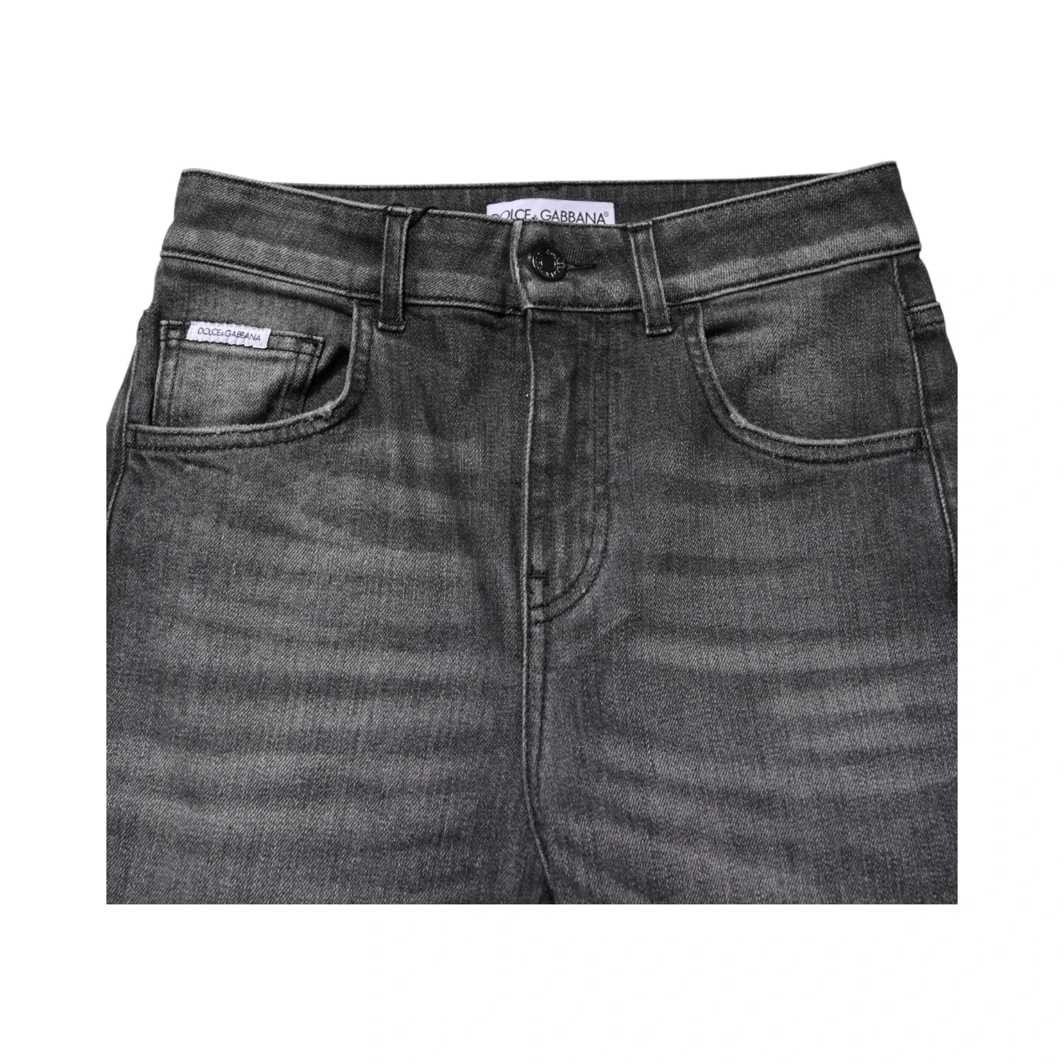 Gray High Waist Cotton Skinny Denim Jeans