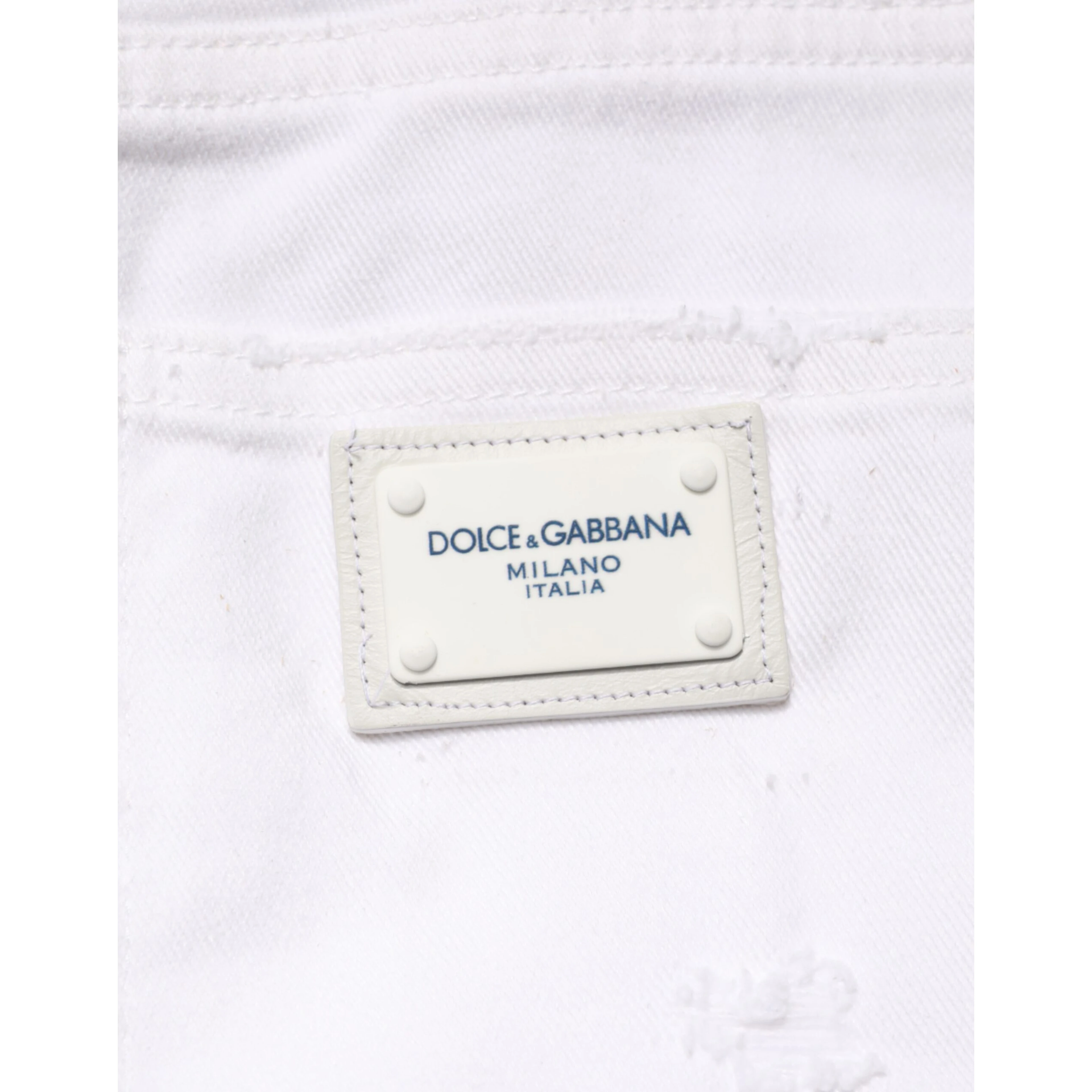 White Distressed Cotton BOYFRIEND Denim Jeans