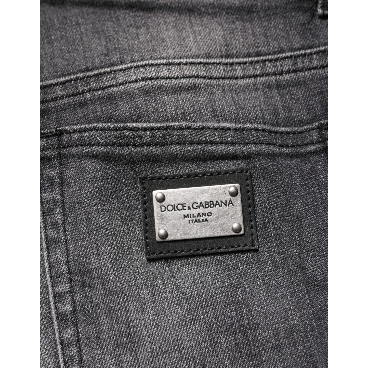 Gray High Waist Cotton Skinny Denim Jeans