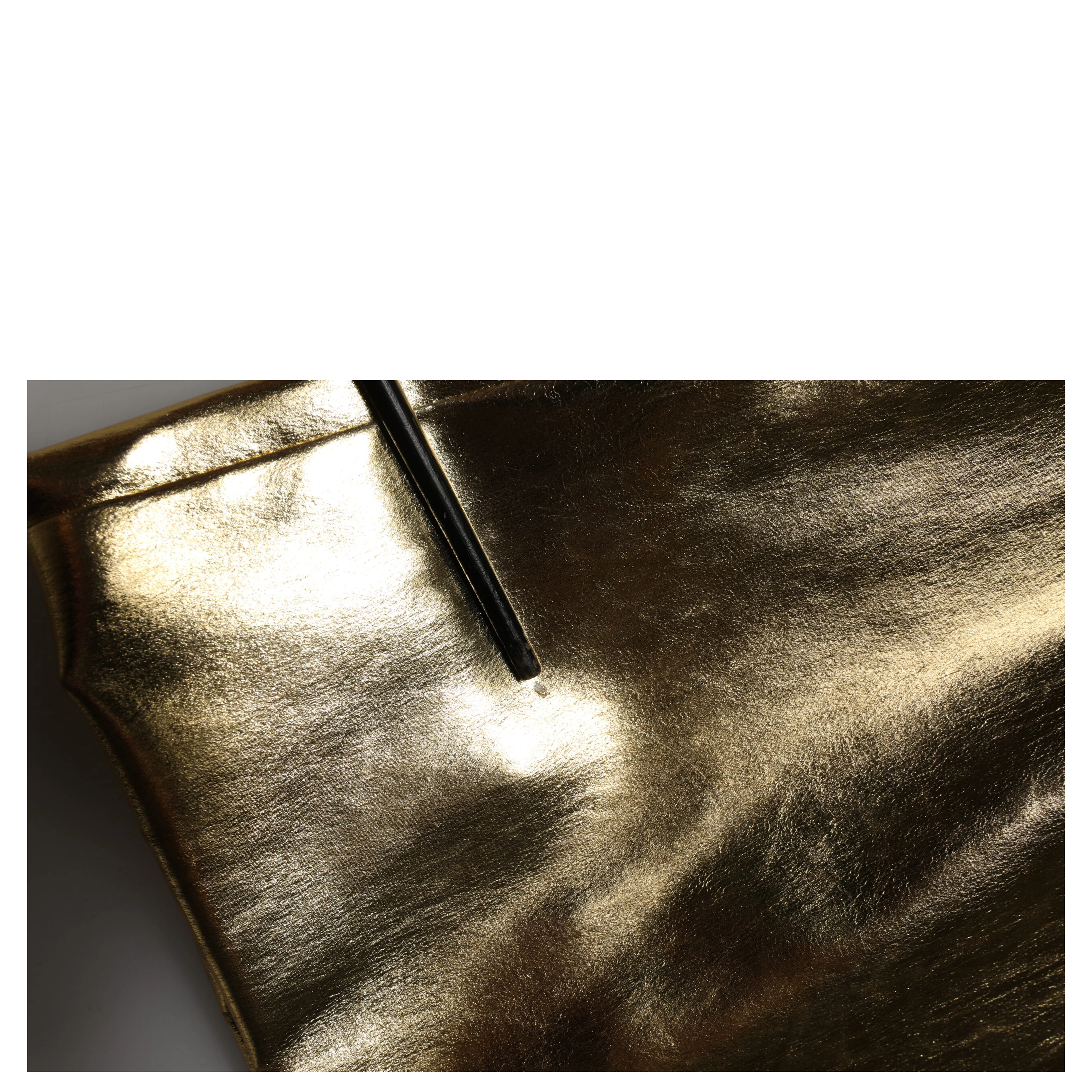 Gold Acetate Crystal High Waist Mini Skirt
