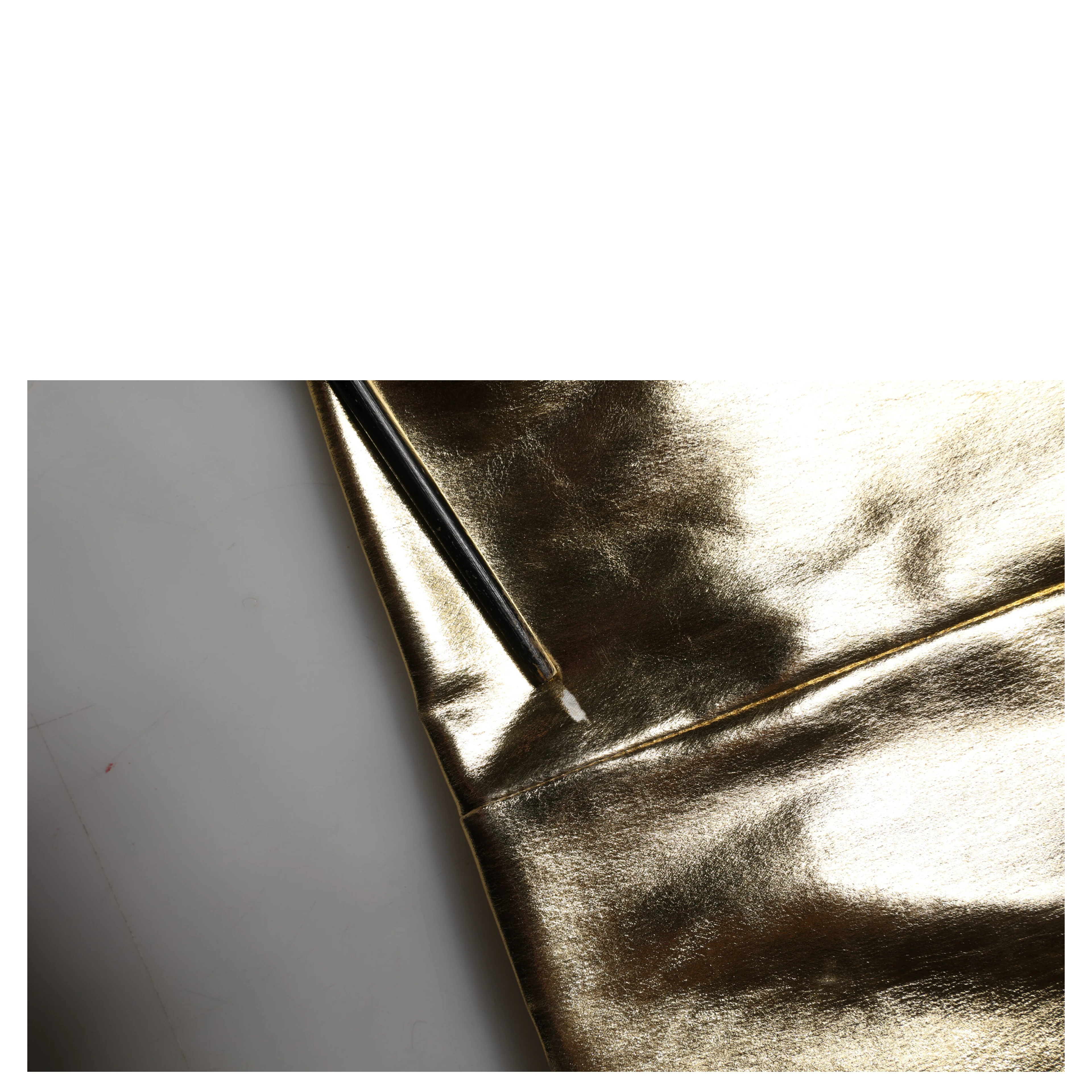 Gold Acetate Crystal High Waist Mini Skirt