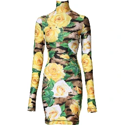 Multicolor Floral Print Sheath Mini Dress