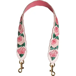 Strap White Floral Calf Leather Bag Accessory Shoulder