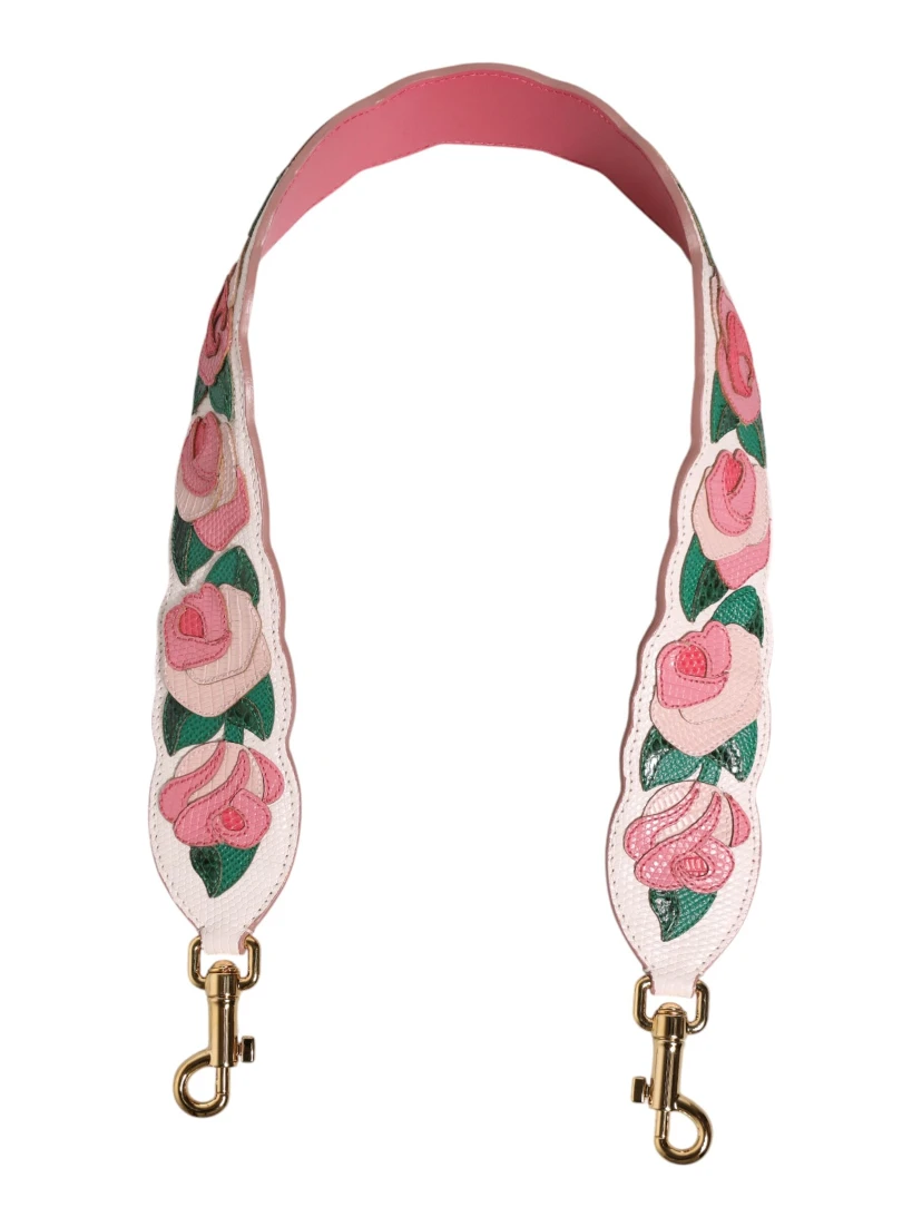 Strap White Floral Calf Leather Bag Accessory Shoulder