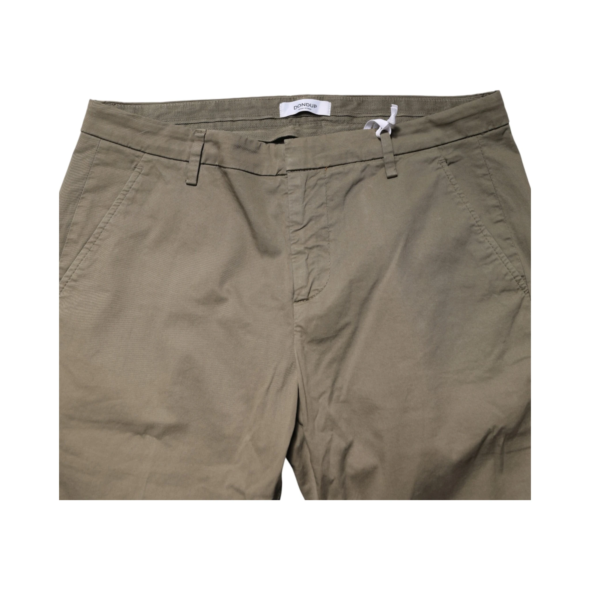 Beige Cotton Stretch Straight Chino Men Trouser Pants